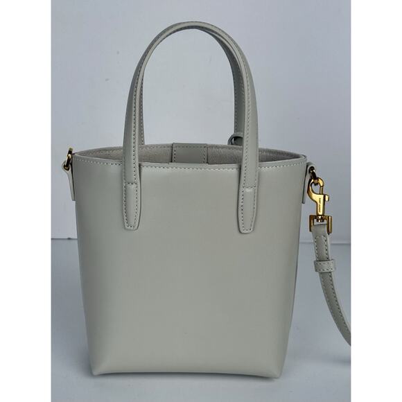 Saint Laurent Shopper Mini Tote Bag Cream Leather - Picture 4 of 6